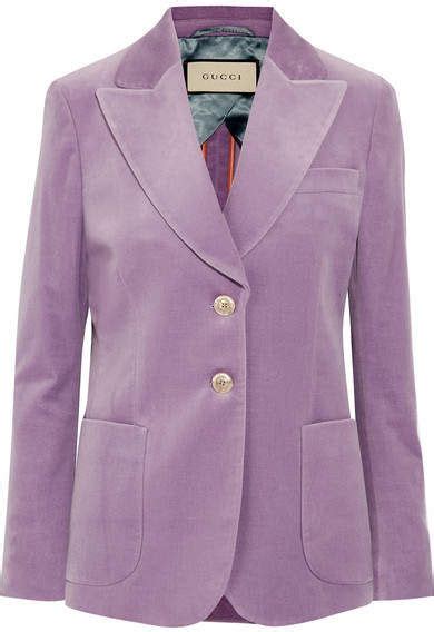 gucci lilac velvet blazer